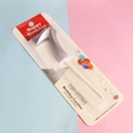 Silver number 1 birthday candle with plastic base in blister pack on colorful background - Number 7 / Silver