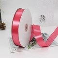 Rose red 2.5cm polyester satin ribbon roll for gift wrapping and floral decoration - 91m / 65# Watermelon Red