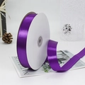 Deep purple 2.5cm satin polyester ribbon roll for elegant gift and cake packaging - 91m / 35# Dark Purple