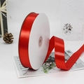 25mm red polyester satin ribbon for elegant gift wrapping and festive cake boxes - 91m / 26# Red