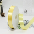 Light yellow 2.5cm satin ribbon roll for gift wrapping and floral decoration - 91m / 87# Light Gold