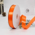 Roll of 2.5cm bright orange satin polyester ribbon for cake box and gift packaging - 91m / 25# Orange Red