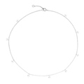 Elegante Halskette aus S925 Sterlingsilber mit mehreren kleinen Sternanhängern - Weißgold