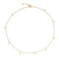 Minimalistische S925 Silber Gold Sternenkette mit fünfzackigen Anhängern für Damen - Gold