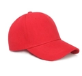 Classic bright red baseball cap in cotton twill fabric with a curved brim design - Red