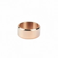 Minimalist wide band ring in rose gold finish with polished edges and brushed interior - US 6 / 10mm / Rose Gold