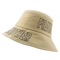 Khaki cotton sun hat featuring embroidered black letters Another Frame on the brim - 57cm / Khaki