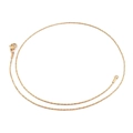 Collana a catena intrecciata sottile color oro con chiusura a moschettone e finitura lucida - 450*1mm / Oro
