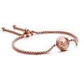 Adjustable rose gold Sagittarius zodiac bracelet with diamond stud and box chain - Sagittarius