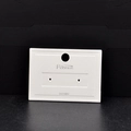 Cartoncino per gioielli bianco con scritta Fashion e ago in argento S925 - Cartellino Grande per Orecchini a 2 Fori (5.5*4cm) / 100 Cartellini + Sacchetti OPP