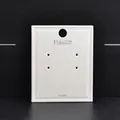 Cartoncino bianco per orecchini con scritta Fashion e ago in argento S925 - Cartellino per Orecchini a 4 Fori (5.2*6.5cm) / 100 Cartellini + Sacchetti OPP