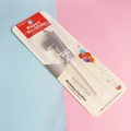 Silver number 1 birthday candle with white plastic stand in transparent blister packaging - 1 / Silver