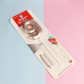 Rose gold number 9 birthday candle with metallic finish and protective blister packaging - Number 9 / Rose Gold