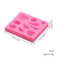 Pink silicone mermaid shell mold for cake decorating and DIY crafts, 8x7.5cm size - Shell & Conch Multi-Mold (66g) / Pink