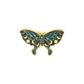 Dark Green Gold Edge Moon Phase Moth