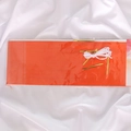 Kit déco fête DIY avec pompons en papier orange et tiges dorées sous emballage - Pack de 5 / Orange