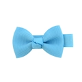Handmade light blue grosgrain ribbon bow hair clip for children on white background - Sky Blue