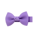 Handmade purple grosgrain ribbon bow hair clip with textured fabric for kids - Purple (5)