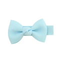 Handmade light blue grosgrain ribbon bow hair clip for girls with a smooth metal alligator grip - Light Blue