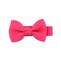 Handmade hot pink grosgrain ribbon bow hair clip for children with fully lined metal base - Light Orchid