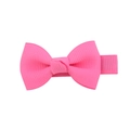 Bright pink grosgrain ribbon bow hair clip for children with fully lined alligator clip - Rose Red