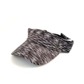 Women's sports sun visor with black and white tie-dye pattern for outdoor running - Black White Marled (MZ-529) / Black