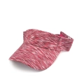 Women's space-dye sun visor hat for outdoor sports featuring red and white knit texture - Red White Space Dye (MZ-529) / Red