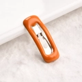 Pinza para el pelo individual de metal lacado naranja de 2cm para muñecas y mascotas - Naranja