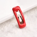 Pinza de pelo única de metal rojo de 2cm para muñecas y mascotas pequeñas en blanco - Rojo Sandía