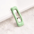 Pinza rectangular de metal verde menta de 2 cm para muñecas y mascotas pequeñas - Verde Brote