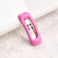 Mini fermaglio per capelli da 2 cm con finitura smaltata rosa vivace per bambole - Rosa Pesca