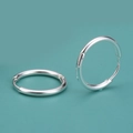 Polished silver titanium steel hoop earrings for men and women in classic round design - 2.0*10mm (1 Piece) / Silver