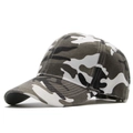 Détail de la casquette de baseball camouflage avec texture toile et œillets d'aération - Réglable / Camouflage Blanc