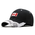 Berretto da baseball bianco e nero con bandiera del Canada e scritte foglia d'acero - Nero (Contrasto Bianco e Nero)