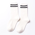 One Size White and Black Striped