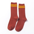 One Size Orange-red with Yellow Stripes