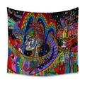 Bohemian psychedelic tapestry featuring colorful mushroom and eye motifs for wall decor - GT111601-Suit Figures
