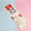 Metallic silver number 8 birthday candle in festive blister pack for cakes - Number 8 / Silver
