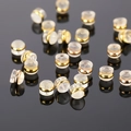 18k gold plated silicone earring backs secure disc style for DIY jewelry making - Gold Ring Hamburger Earring Backs