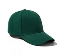 Minimalist dark green twill cotton baseball cap with curved brim in six-panel design - Dark Green