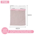 Pink coarse mesh laundry bag medium size 40x50cm for washing sweaters and shirts - 70g Pink Coarse Mesh Medium Size (40*50cm)
