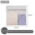 Extra large 60x60cm coarse mesh laundry bag in grey and white for sweaters and shirts - 70g Extra-large Gray-white Coarse Mesh (60*60cm)