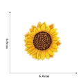 6.0cm embroidered sunflower patch with detailed yellow petals for clothing and decor - Sunflower 6cm