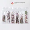 Cristales para uñas degradado llama AB tallas SS4-SS16 en pack de 6 cuadrículas - SS4-SS16(6 Rejillas) / Estrás Llama