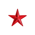 Distintivo sovietico retrò a forma di stella rossa con falce e martello in lega verniciata - Stile Stella A Cinque Punte Rossa (XZ2853)