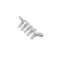 Minimalist silver multi-layer snake-shaped hoop earrings with bionic texture design - Silver