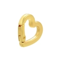 Macro detail of heart-shaped 18K gold plated clasp connector for DIY jewelry making - Small Heart / Gold