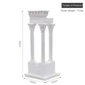 34cm Temple of the Dioscuri miniature architectural model in white resin finish - Temple of Dioscuri