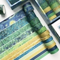 Van Gogh washi-tape set met patronen van De Sterrennacht en Bloeiende Amandelboom - Van Gogh Impressie
