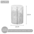 Fine mesh cylindrical laundry bag for underwear, white and grey, size 22x33cm - 70g Gray-white Fine Mesh Cylinder (22*33cm)
